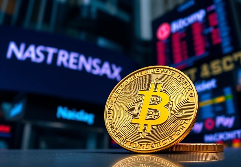 Representação visual de Bitcoin da família Trump: estreia triunfante na Nasdaq com alta de 6,19%