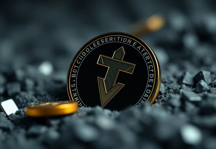 Representação visual de Tether, a maior emissora de stablecoins, surpreende ao investir em mineração de ouro