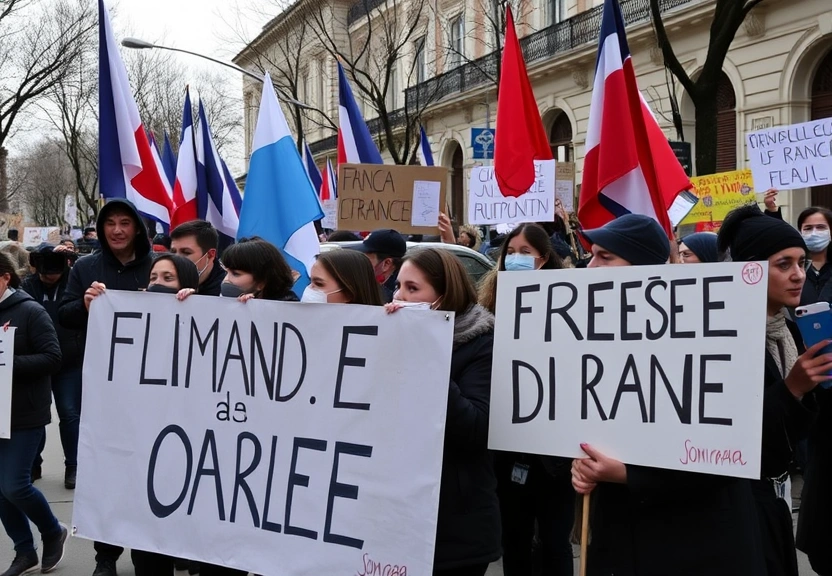 Representação visual de Manifestantes na França Tentam Bloquear País e Resultam em Muitas Prisões