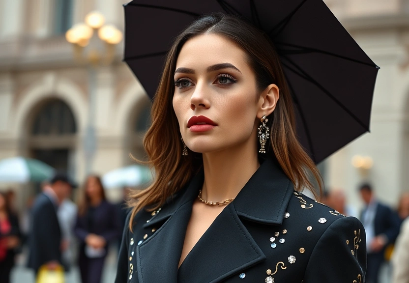 Representação visual de Silvia Braz conquista os holofotes no desfile deslumbrante da Prada em Milão