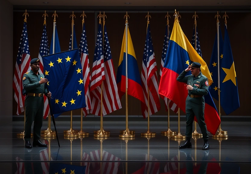 Representação visual de EUA consideram ações militares contra a Venezuela em meio a negociações com intermediários