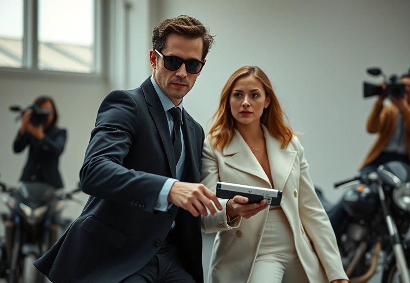 Representação visual de “Action”: quando a moda assume o protagonismo e transforma os bastidores do cinema em cena