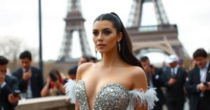 Kim Kardashian celebra 45 anos em Paris com vestido icônico de John Galliano para a Dior.
