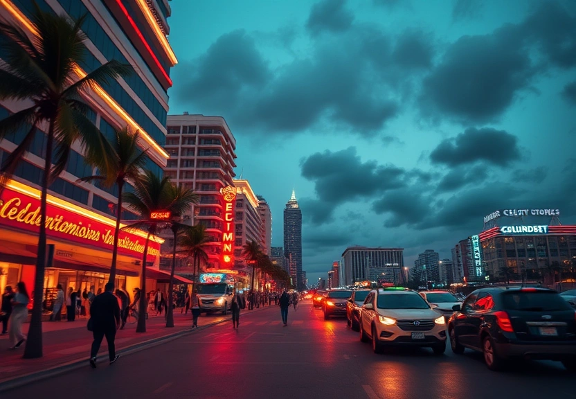 Representação visual de Miami: arte, luz e uma cidade em permanente movimento