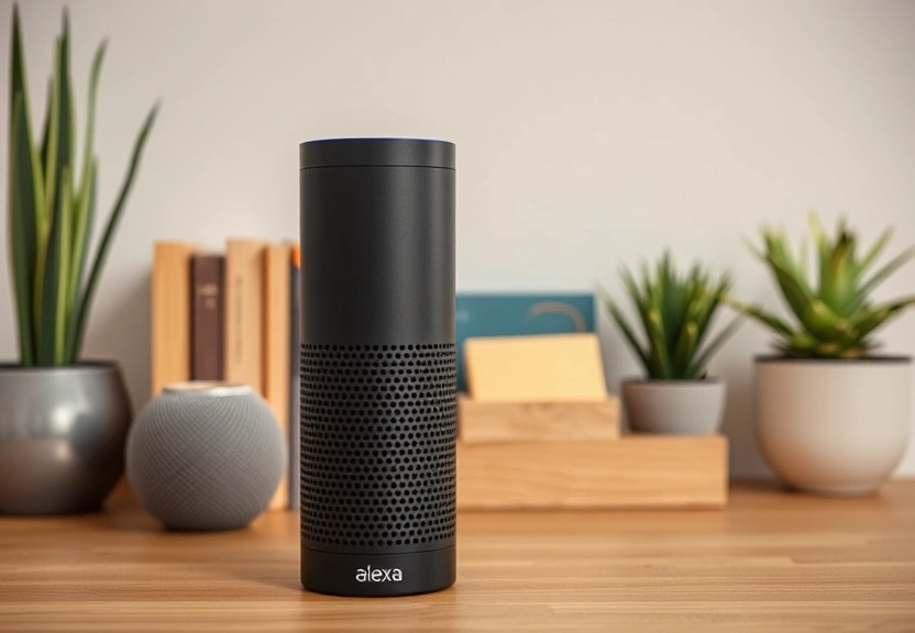 Representação visual de Alexa monitora preços e compra sozinha quando o produto fica mais barato.