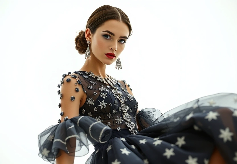 Representação visual de Elisa Zarzur na Alta-Costura da Dior