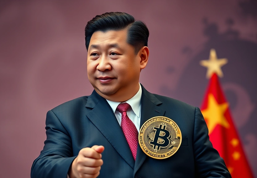 Representação visual de Xi Jinping pressiona yuan global e reacende tese do Bitcoin
